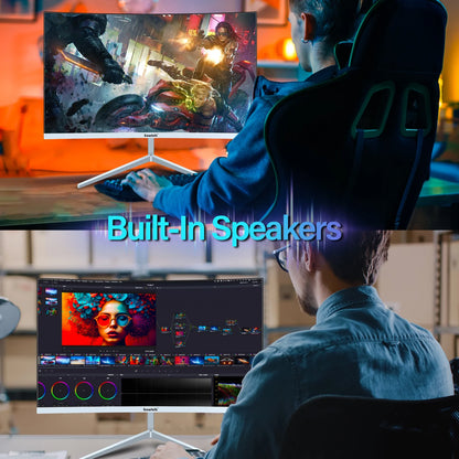 Gawfolk Monitor De Negocios Para PC De 24 Pulgadas 1080P 100HZ Con Frecuencia De Actualización Para Juegos
