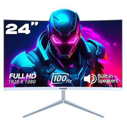 Gawfolk Monitor De Negocios Para PC De 24 Pulgadas 1080P 100HZ Con Frecuencia De Actualización Para Juegos